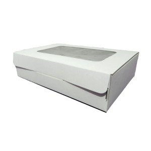 PACKING CAJA BLANCA ALFAJOR GRANDE C/VISOR 26x18x5cm COD702